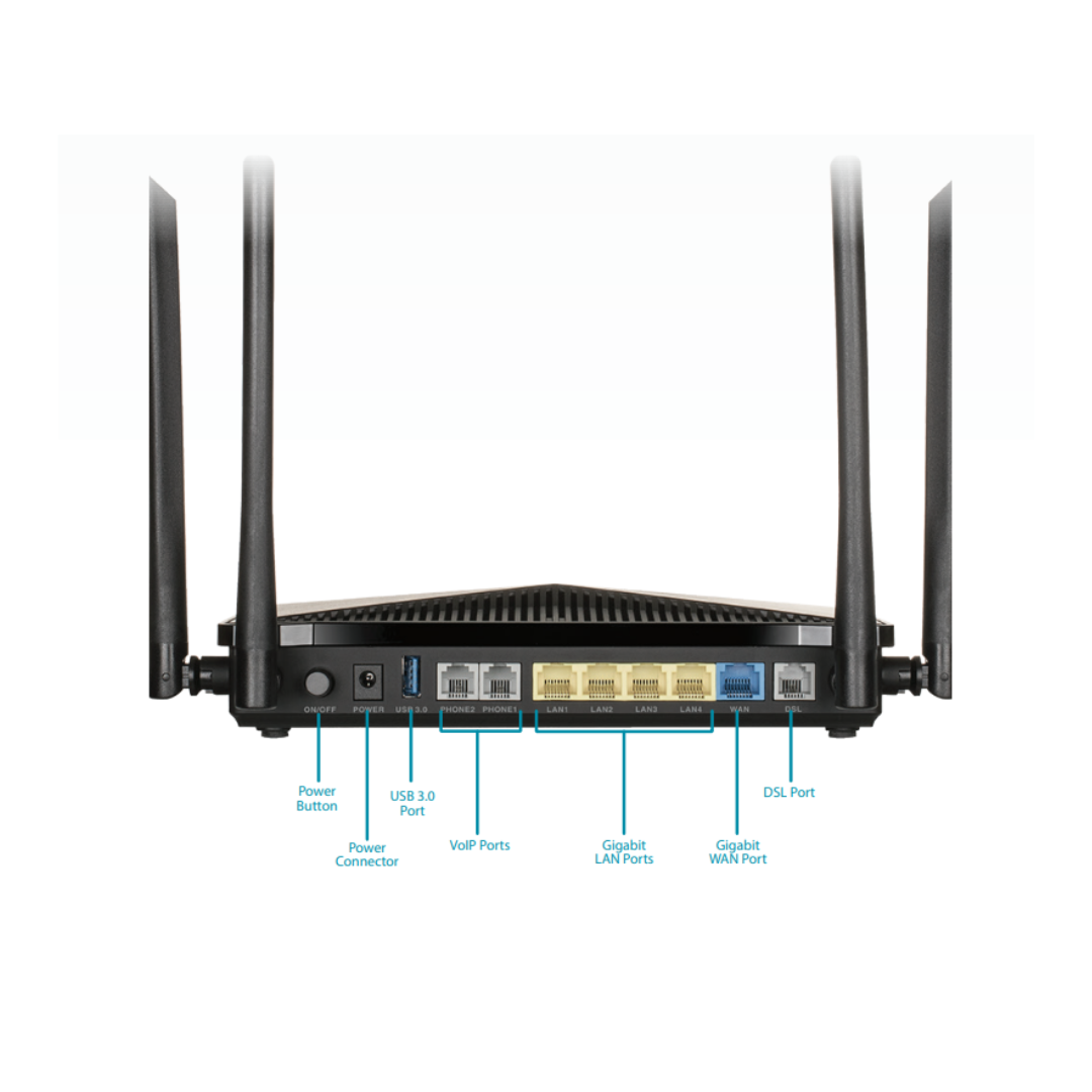 D-Link AC1200 ADSL/VDSL2 Router DSL-G2452GE