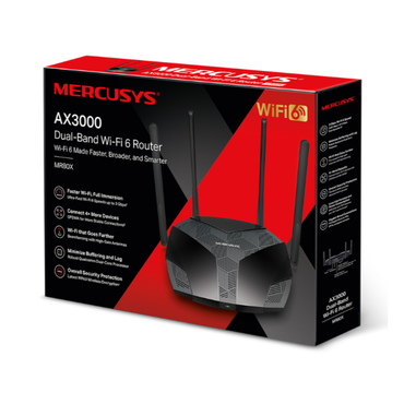 Mercusys Dual Band Wifi Router 3000Mbps MR80X