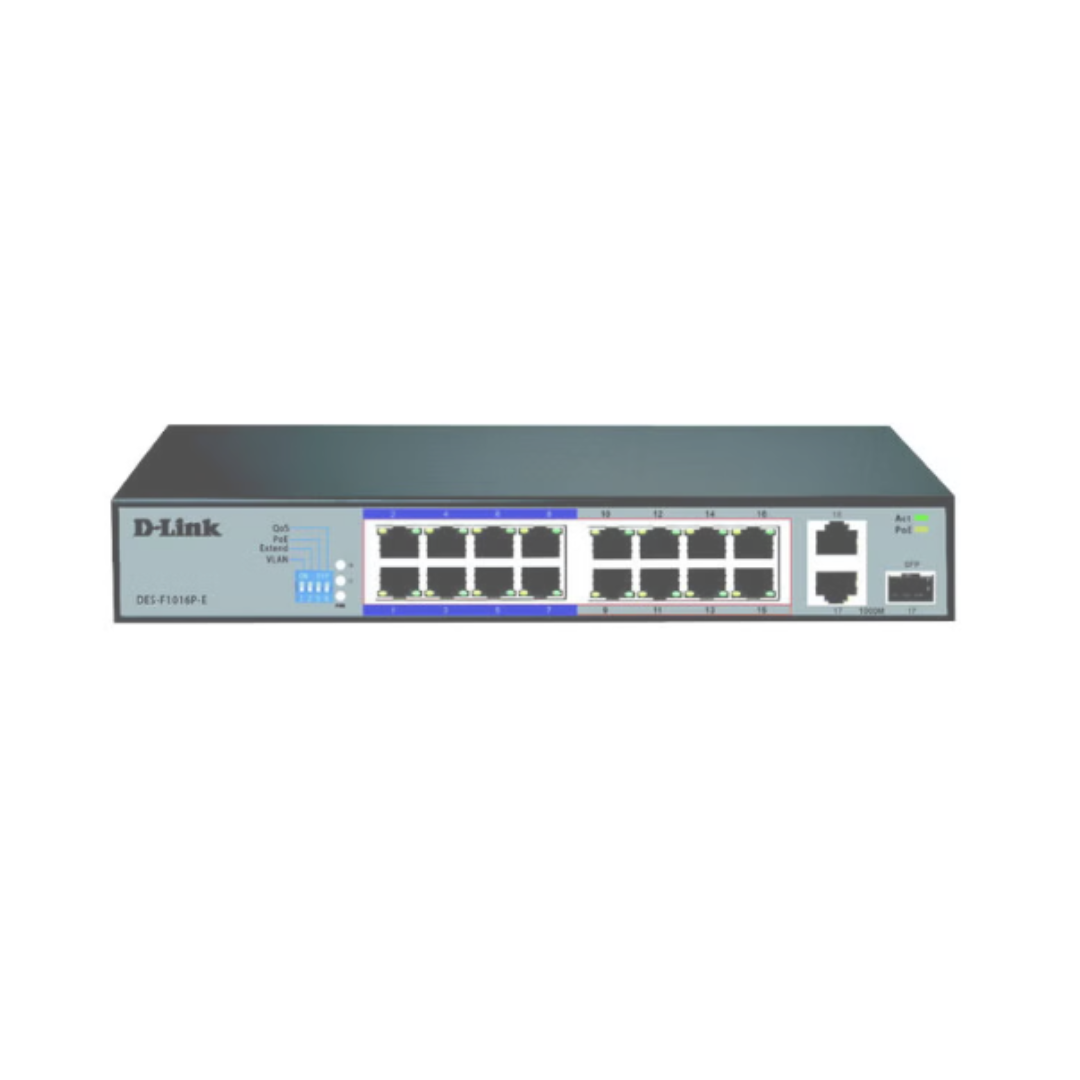 D-Link 16 Port POE Switch DES-F1016P