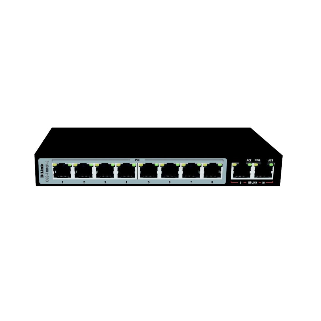 D-Link 8port Poe Unmanaged Switch DES-F1010P