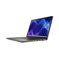 Laptop with a colorful display on a white background