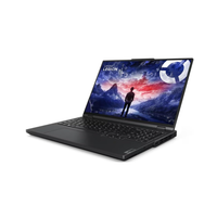 Lenovo Legion laptop with a scenic design on the screen against a white background