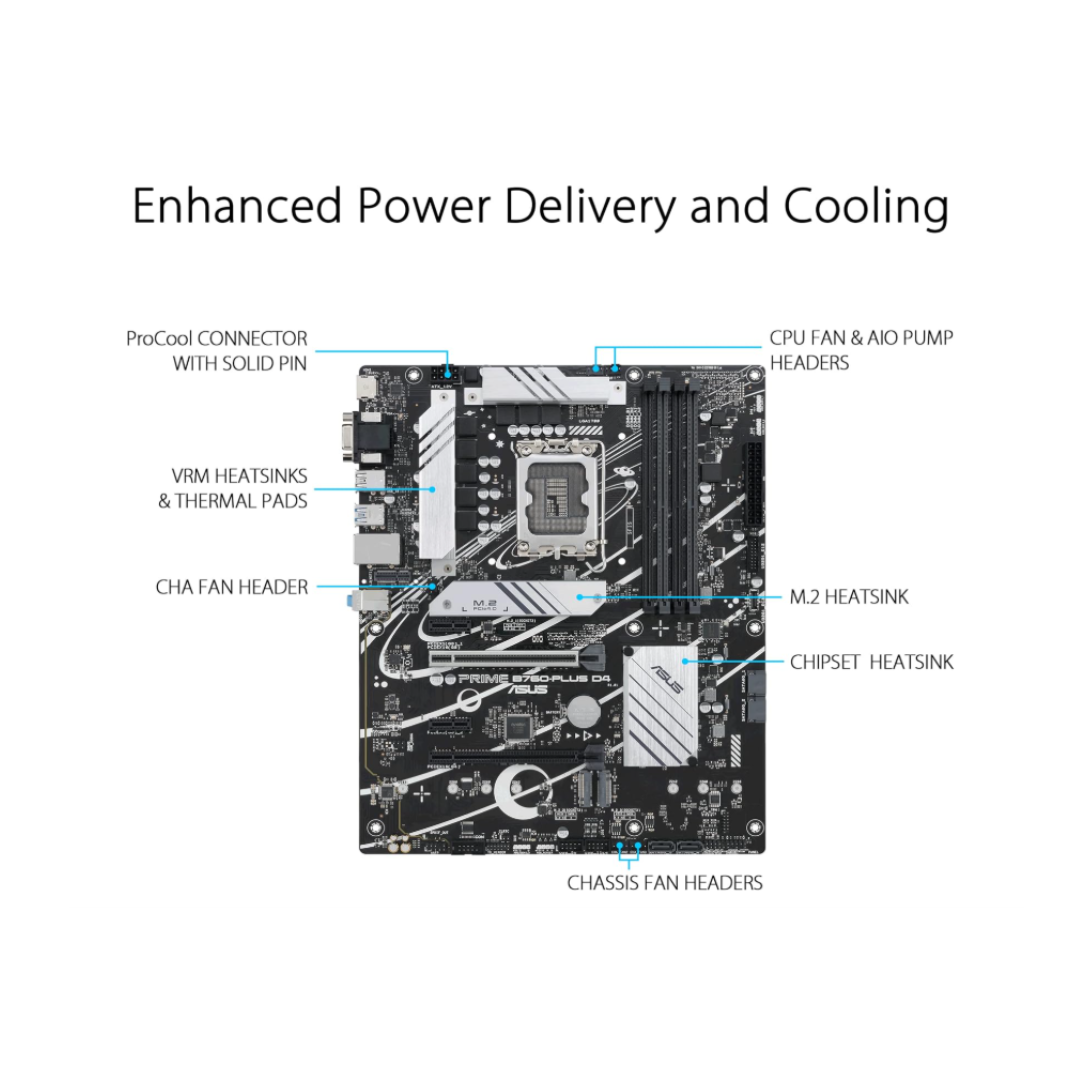 ASUS Motherboard PRIME B760-PLUS D4