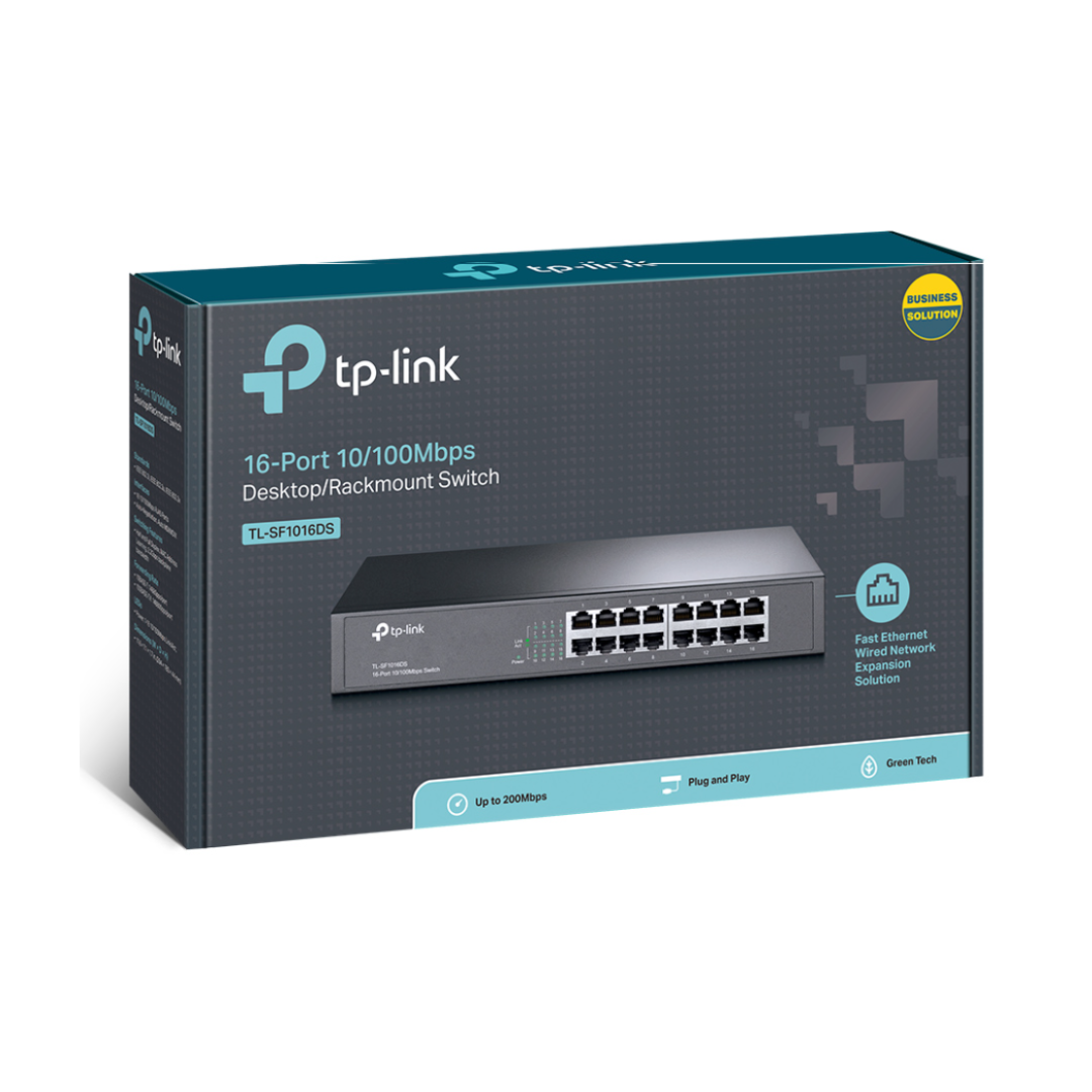Tp-Link 16-Port 10/100Mbps Desktop/Rackmount 16 10/100M RJ45 ports Switch TL-SF1016DS