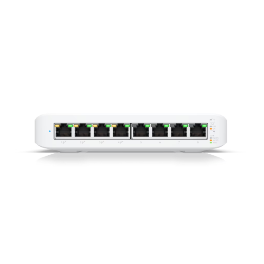 Ubiquiti 8-Port Gigabit Switch with4 PoE+ 802.3at Ports USW-Lite-8-PoE