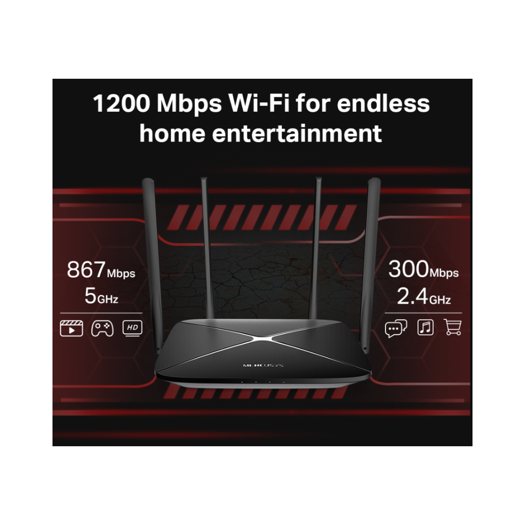 Mercusys Dual Band Wireless Router Ac1200 AC12G