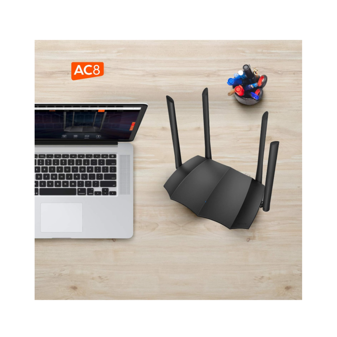 Tenda Router Dual Band Gigabit Wireless AC1200 AC8