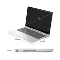 Laptop with dimensions labeled on a white background