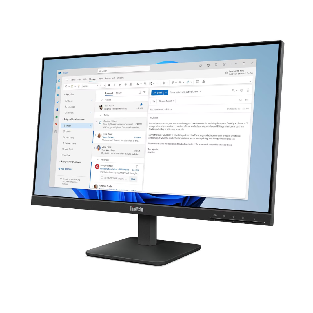 LED Monitor - Lenovo 23.8" ThinkVision S24-4e (64B5KAT1UK)