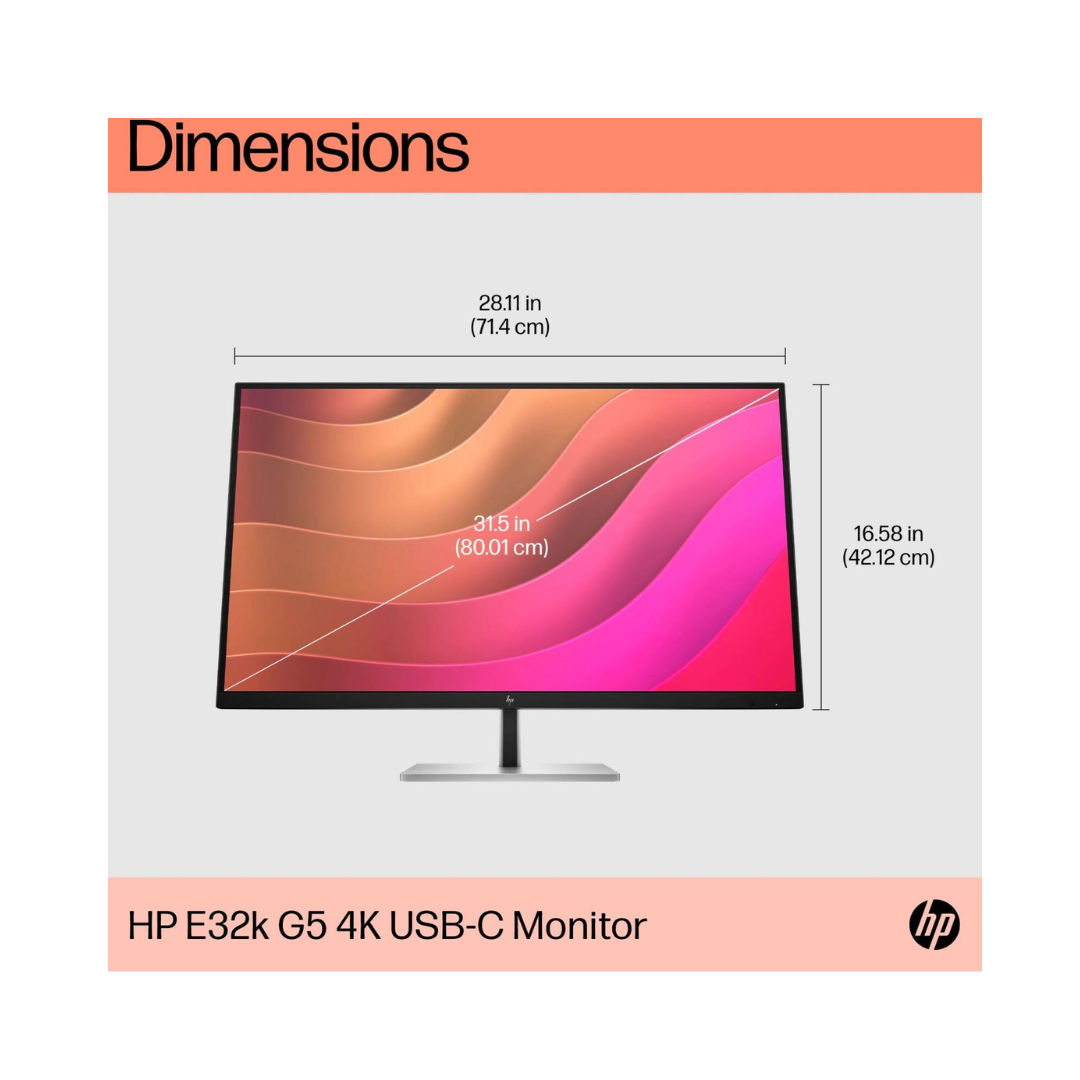 LED Monitor - HP 31.5" 4K UHD E32k G5
