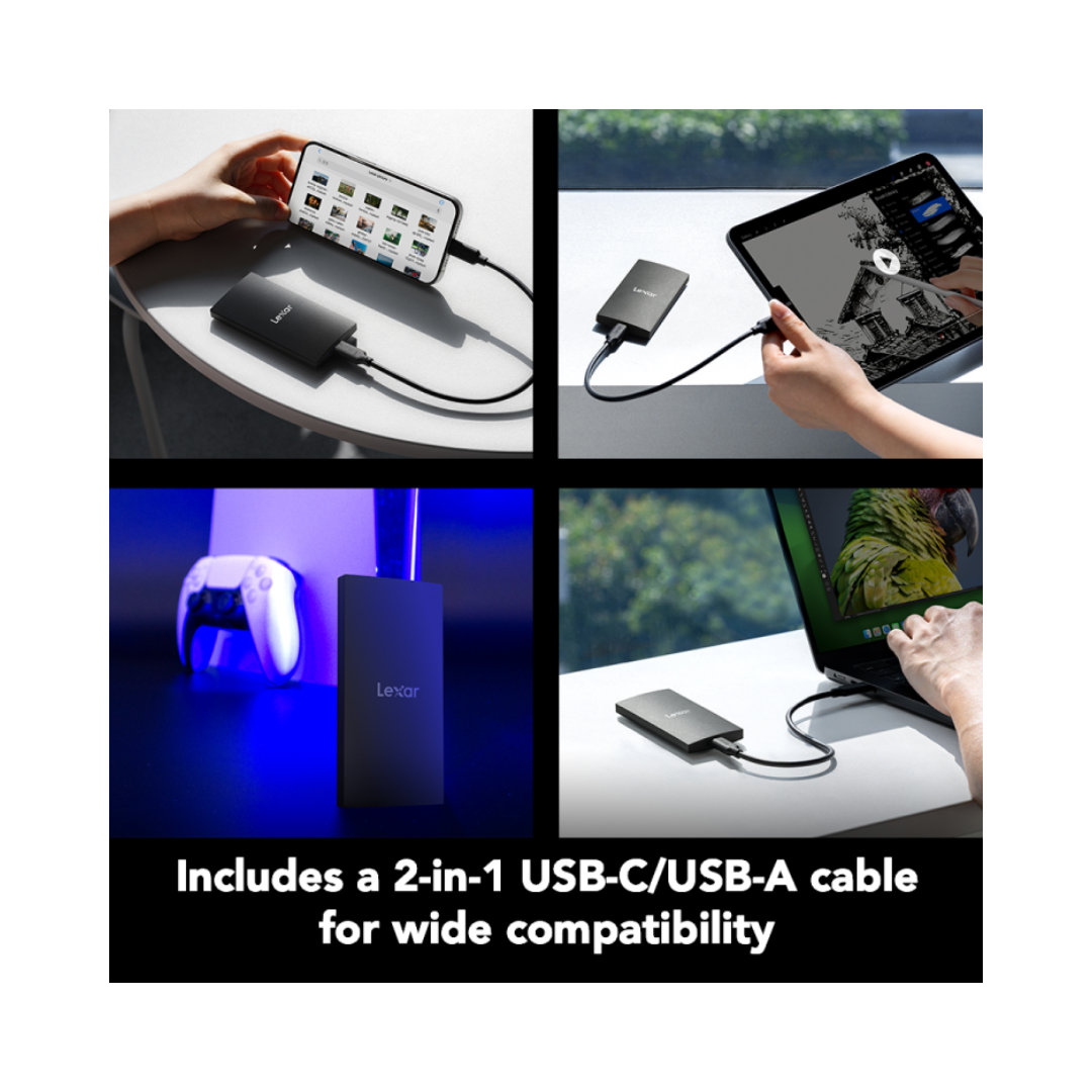 Lexar Portable SSD (1TB / 2TB) SL300 – Ultra-Fast External Storage Drive