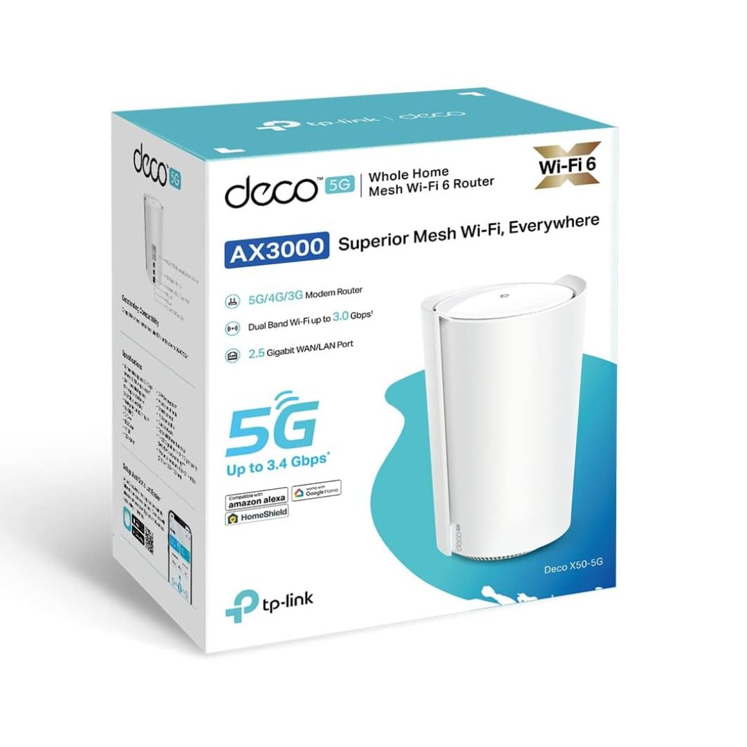 Tp-link AX3000 Whole Home Mesh WiFi 6 Gateway - Deco X50-4G (1-Pack)