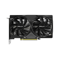 PNY graphics card with dual fans on a white background