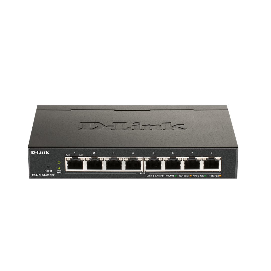 D-Link 8 Port Gigabit Poe Smart Managed Switch DGS-1100-08PV2