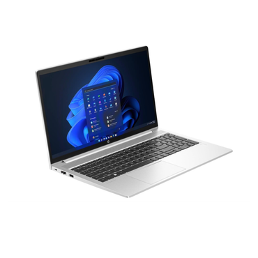 Laptop with a blue screen on a white background