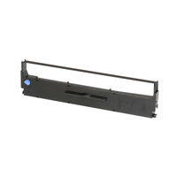 Black ribbon cartridge on a white background