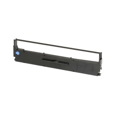 Black ribbon cartridge on a white background