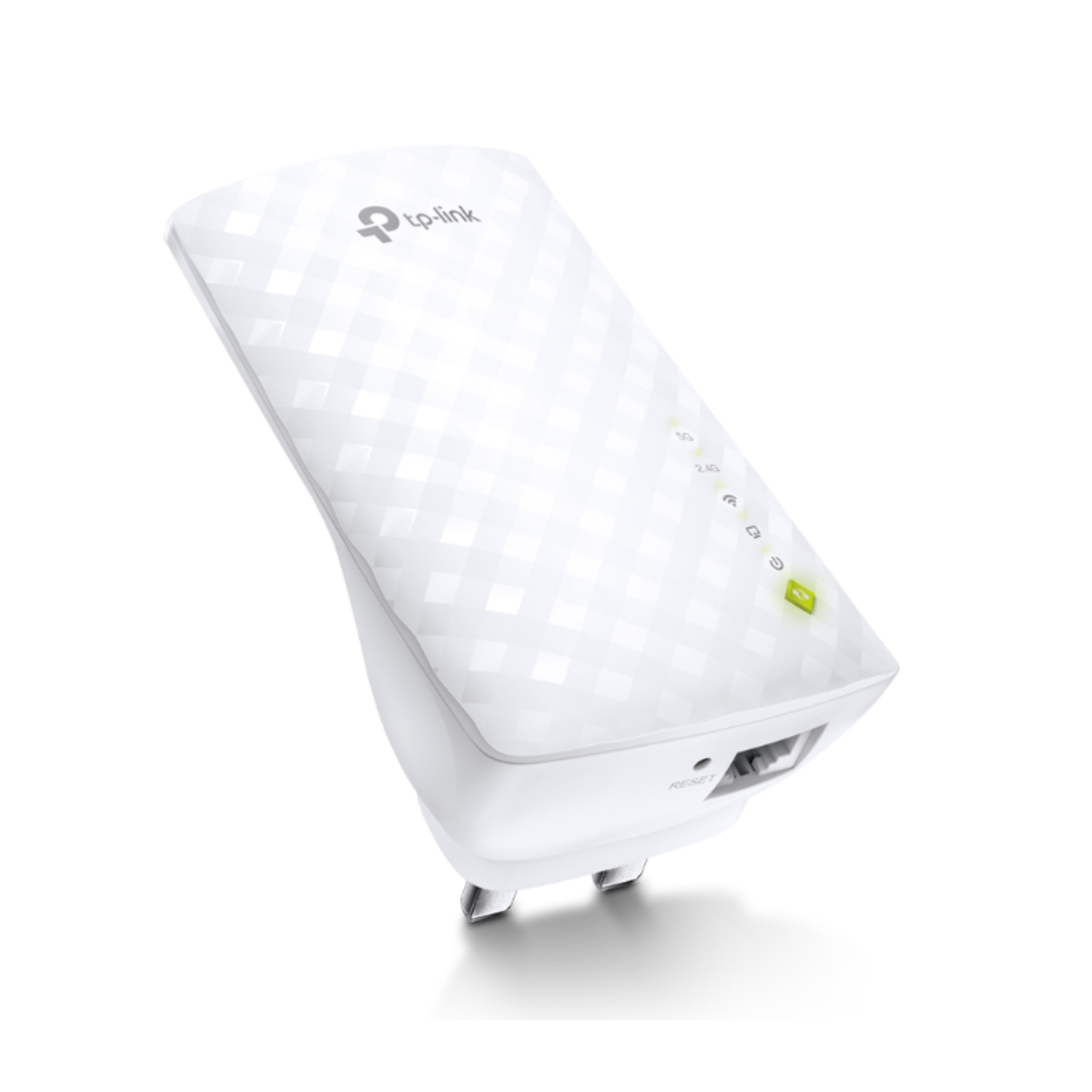 TP-Link Wi-Fi range extender on a white background