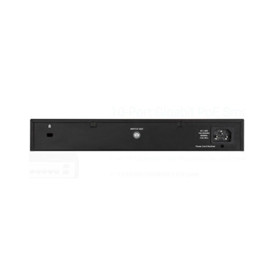 D-Link 8 Port Full Poe Giga Smart Switch +2 SFP Port DGS F1100-10PS