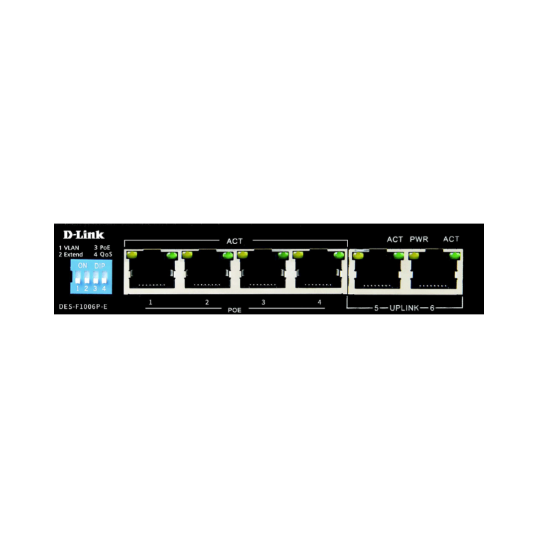 D-Link 6 Port POE Switch DES-F1006P