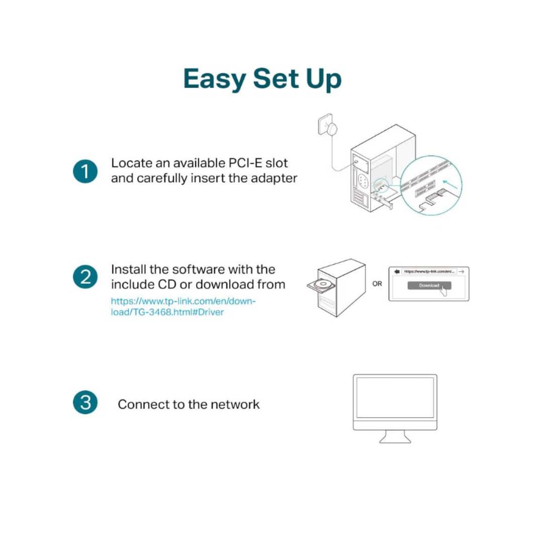 Tp-Link Gigabyte Network Adaptor TG3468