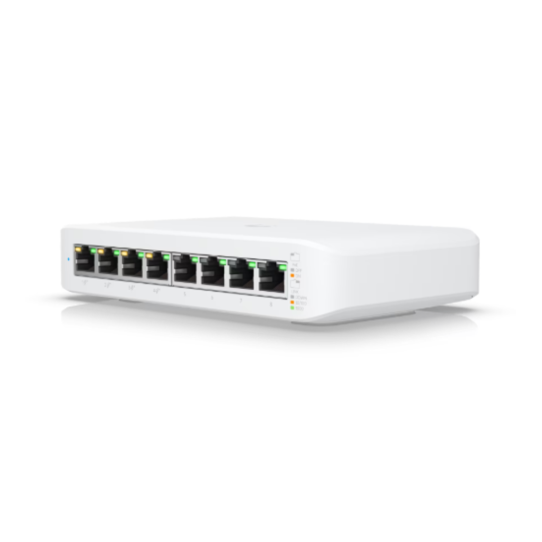 Ubiquiti 8-Port Gigabit Switch with4 PoE+ 802.3at Ports USW-Lite-8-PoE