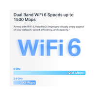 Mercusys AX1500 Whole Home Mesh Wi-Fi 6 System Halo H60X(2Pack)