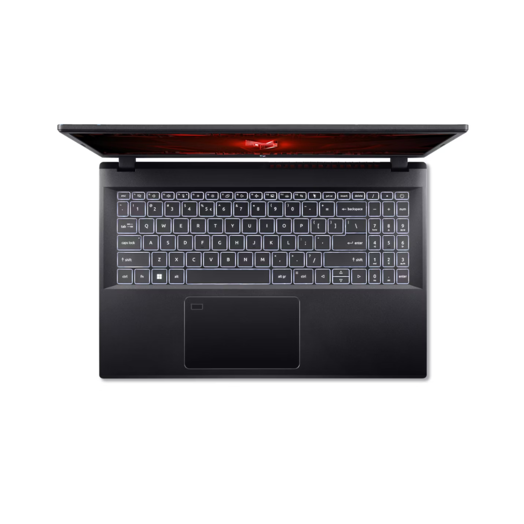 Black laptop on a white background