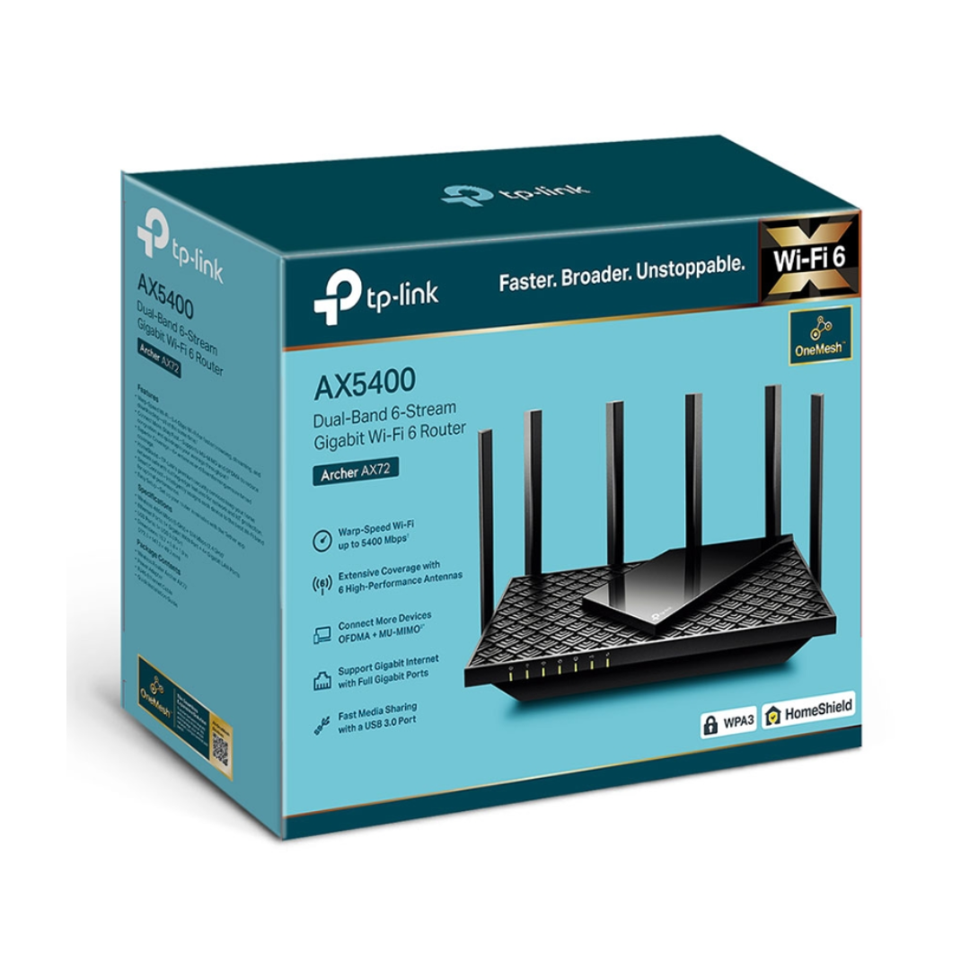 Tp-Link Router AX5400 Dual Band Gigabit WiFi6 Archer AX72