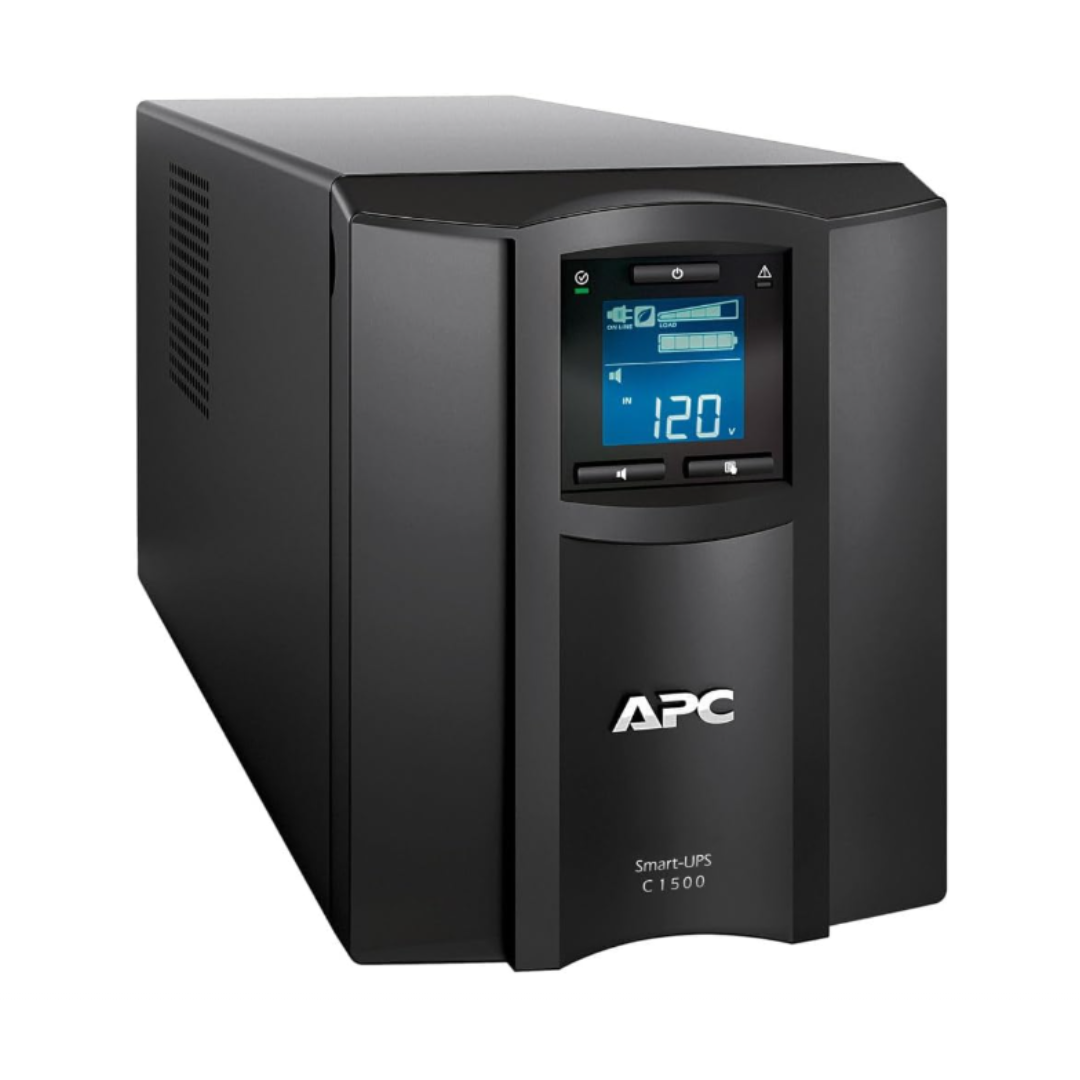 APC UPS system on a white background