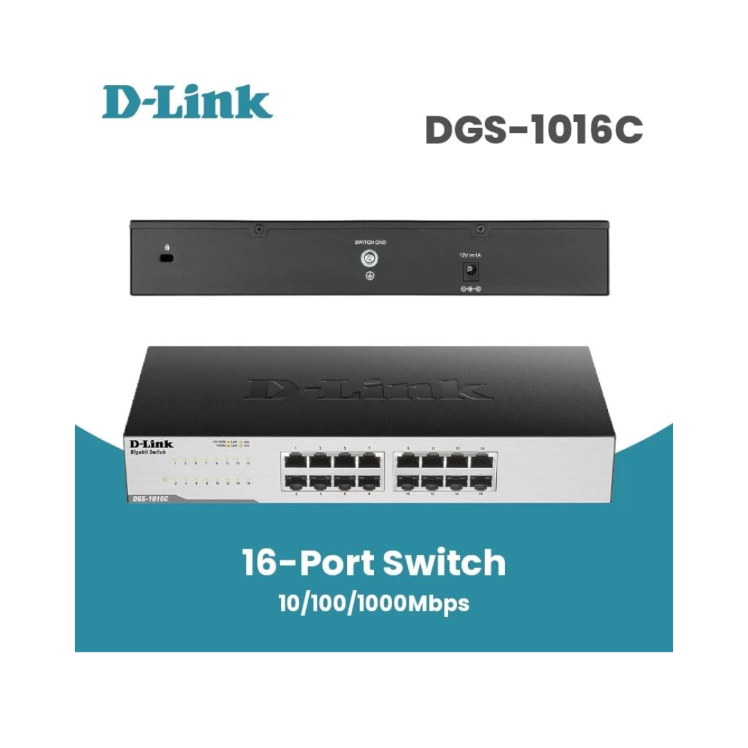 D-Link 16port Gigabyte Switch DGS1016C