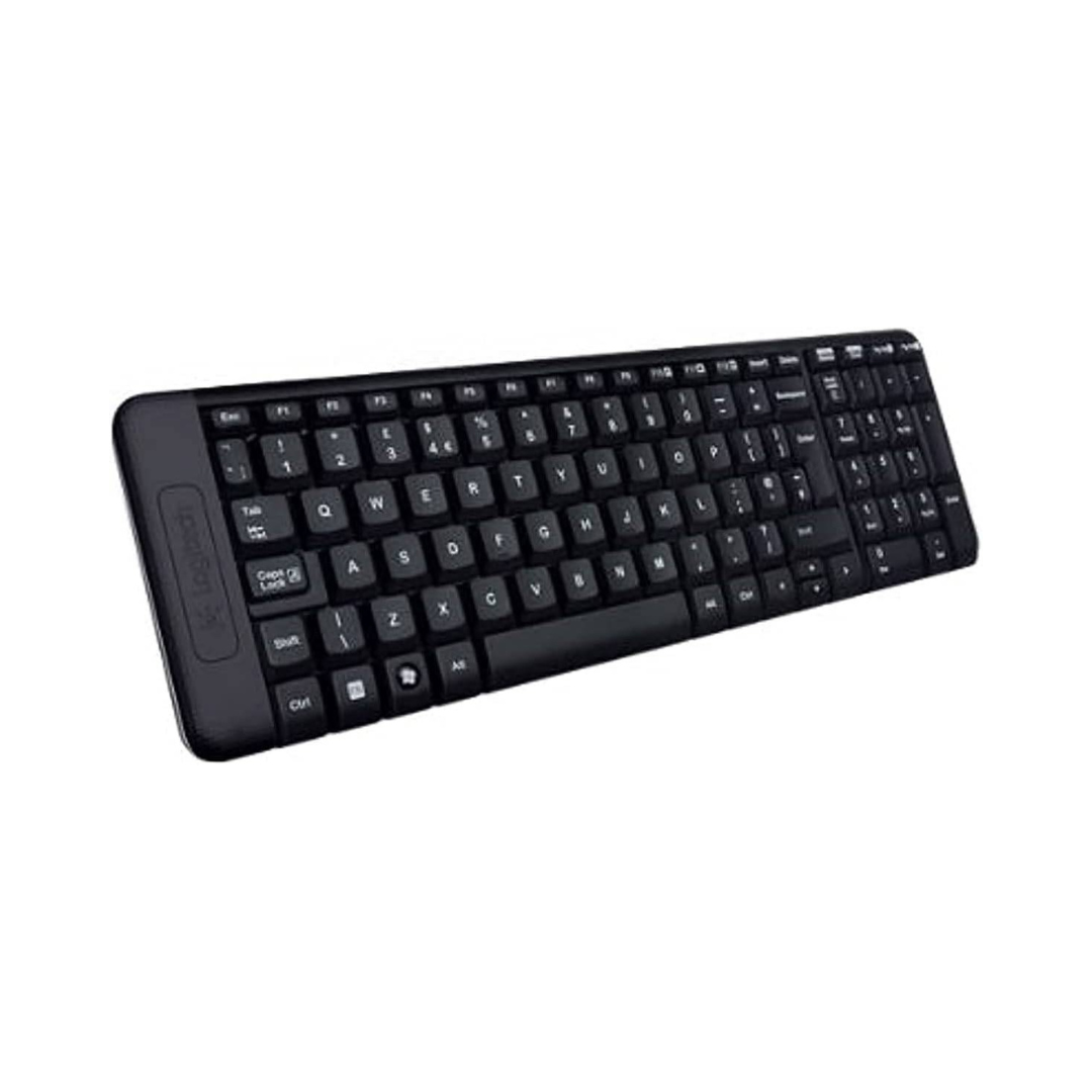 Black keyboard on a white background