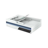 Scanner with paper on a white background