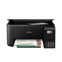 Epson printer with a colorful document on a white background